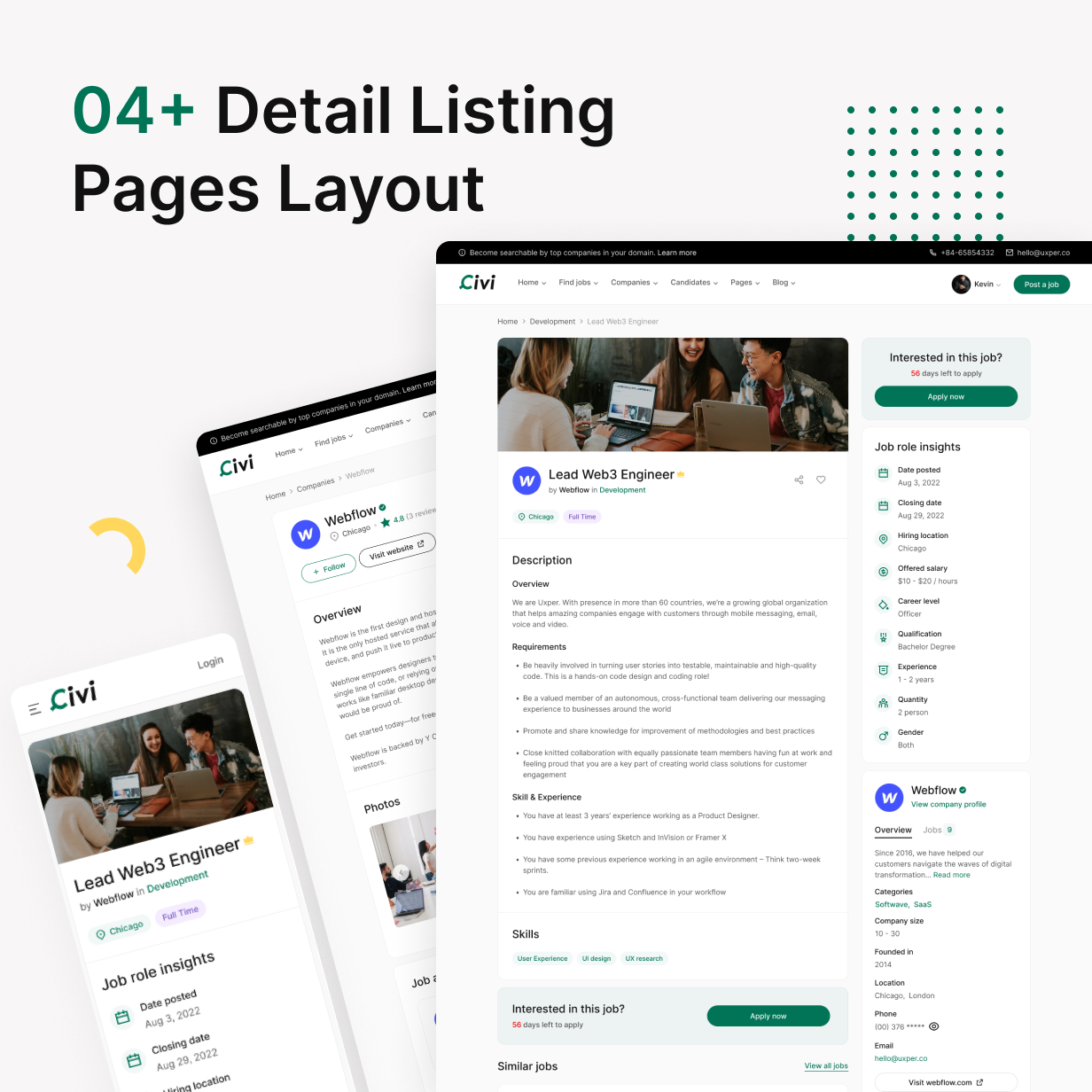 Listing Detail Pages