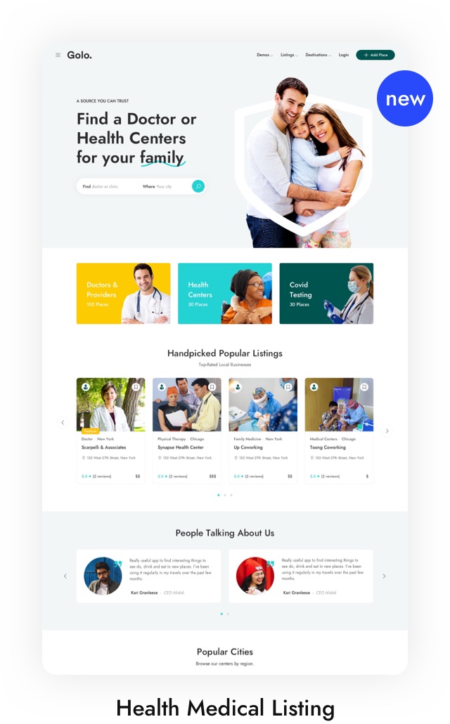 Tema WordPress Daftar Dokter Medis Kesehatan