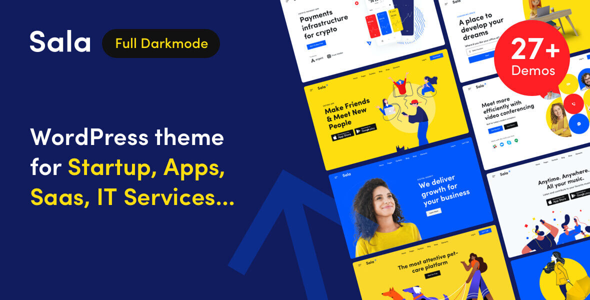 Sala – Startup & SaaS WordPress Theme