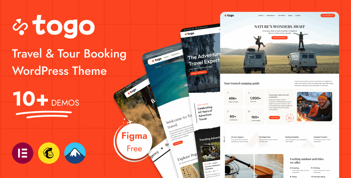Togo – Travel & Tour Booking WordPress Theme